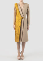 Repens camel brown coat with quilted layer