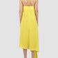 Lany yellow assymmetrical pleated dress