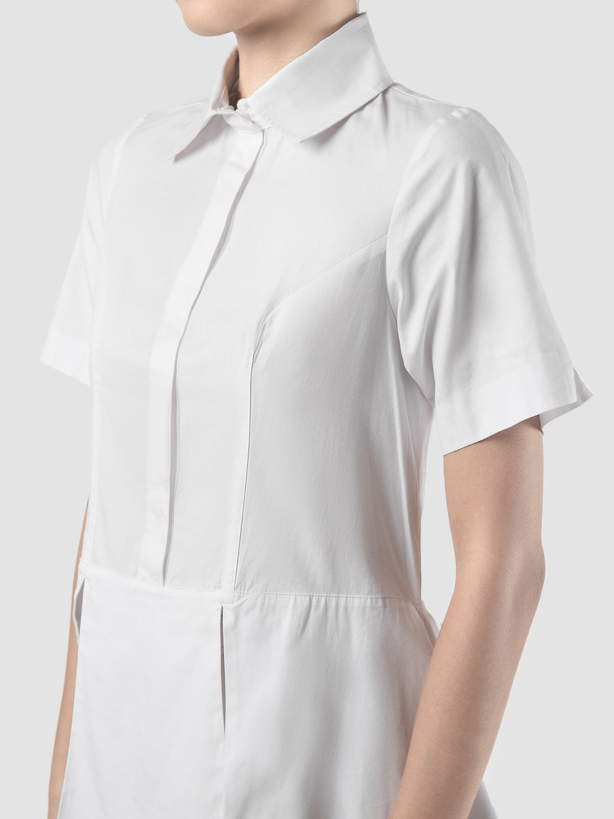 Marin white shirt with peplums