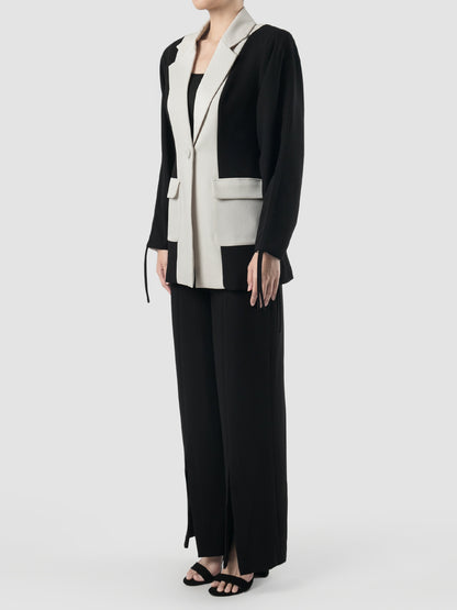 Cosmos two-toned black and white blazer jacket