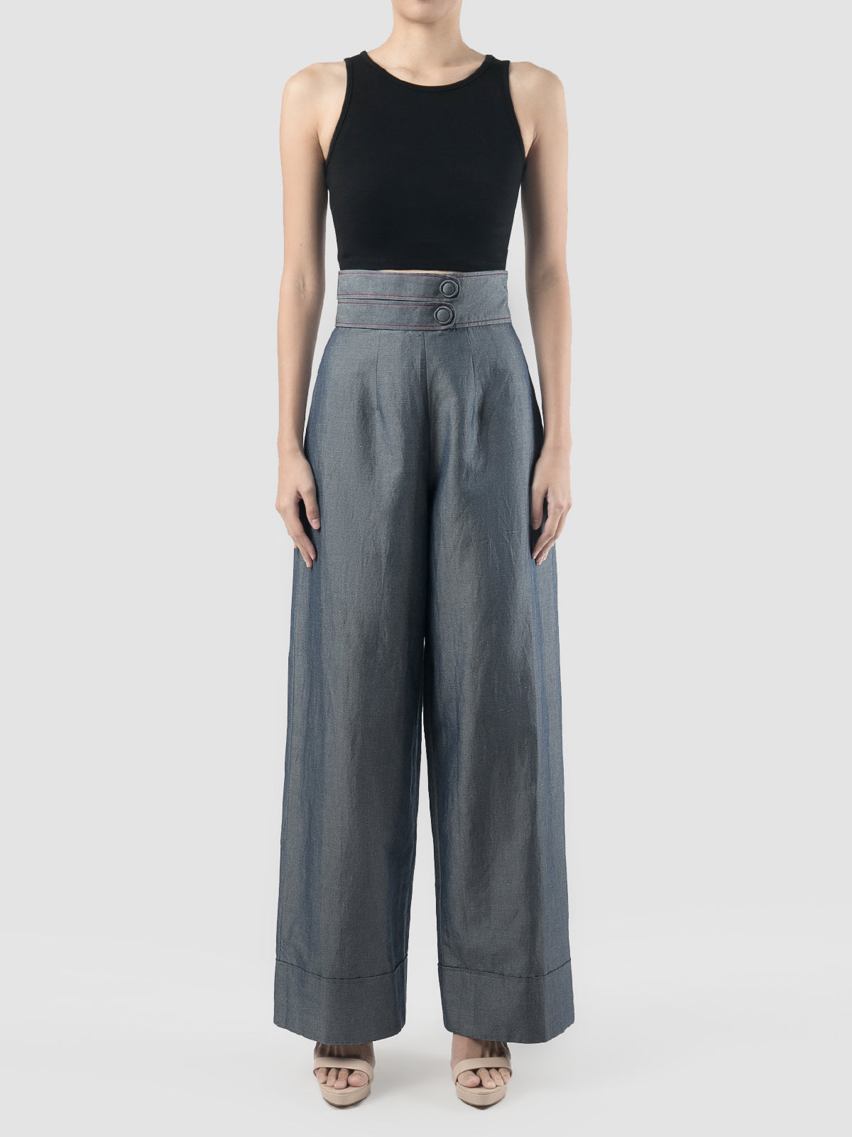 Lava blue jeans high-waisted long pants