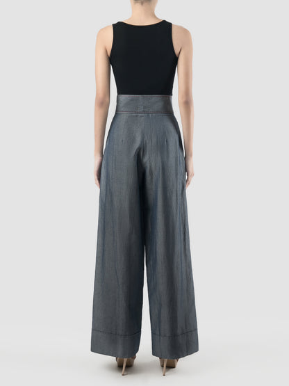 Lava blue jeans high-waisted long pants