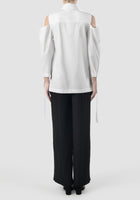 Maiko off-shouldered white shirt with Tosca embroidery