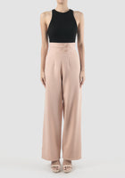 Lava blush pink high-waisted long pants