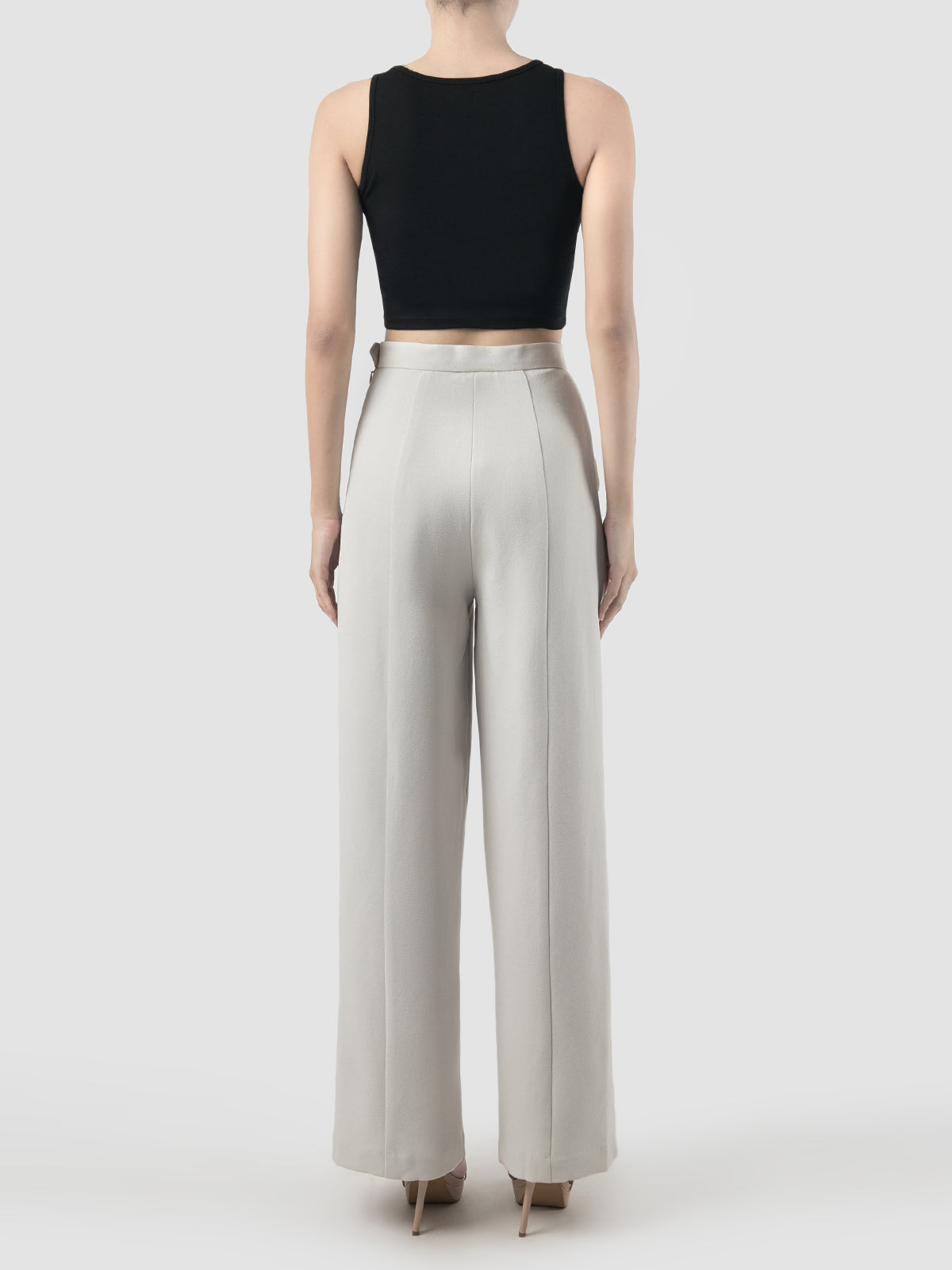 Cosmos light grey straight long pants