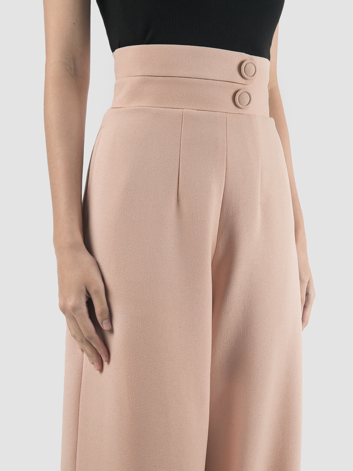 Lava blush pink high-waisted long pants