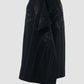 Maiko navy wrap midi skirt