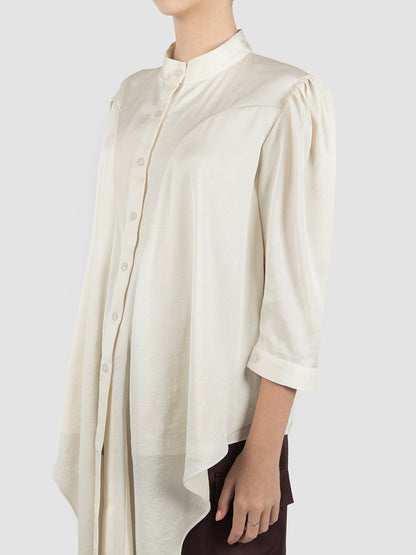 Dale off-white long-sleeved blouse