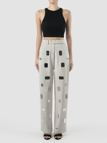 Mirror light grey long pants