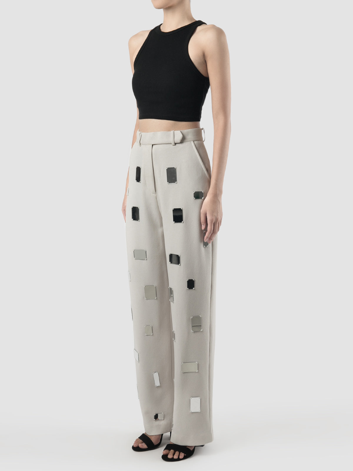 Mirror light grey long pants