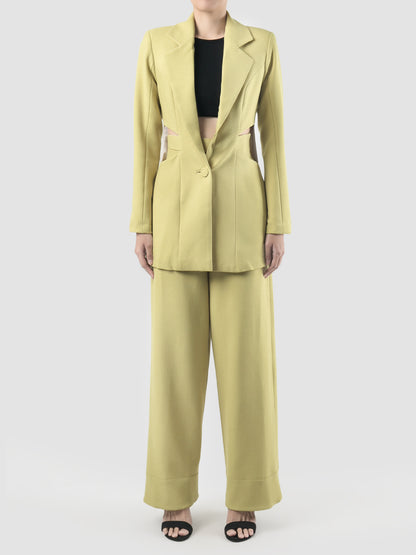 Savi lime green cutout suit jacket