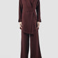 Phal maroon asymmetrical suit jacket