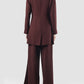 Phal maroon asymmetrical suit jacket