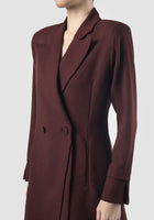 Phal maroon asymmetrical suit jacket