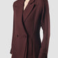 Phal maroon asymmetrical suit jacket