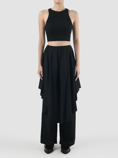 Zena black layered trousers