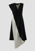 Dash Black And White Tiered Midi Dress