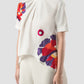 Ren White Short-Sleeved Embroidered Blouse