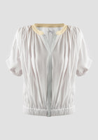 Bloom Ruched Blouse In White