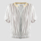 Bloom Ruched Blouse In White