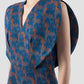 Fairfarren blue-orange jacquard maxi dress