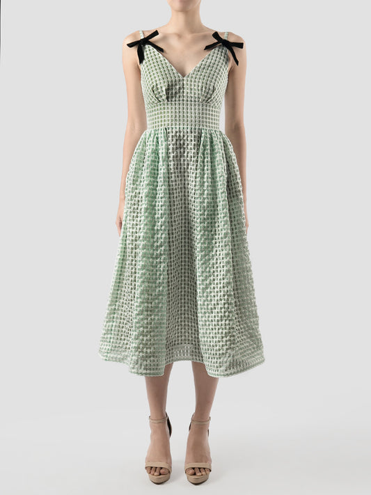 Cheshire mint green sleeveless midi dress