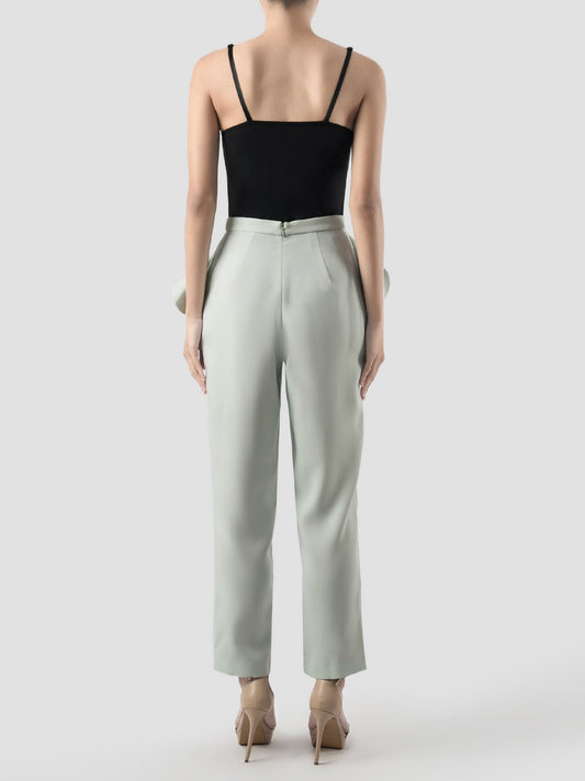 Haigha powder green tapered high rise pants