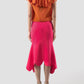 Yadder orange seersucker sleeveless blouse