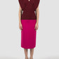 Grible two-toned maroon midi dress