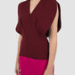 Grible two-toned maroon midi dress