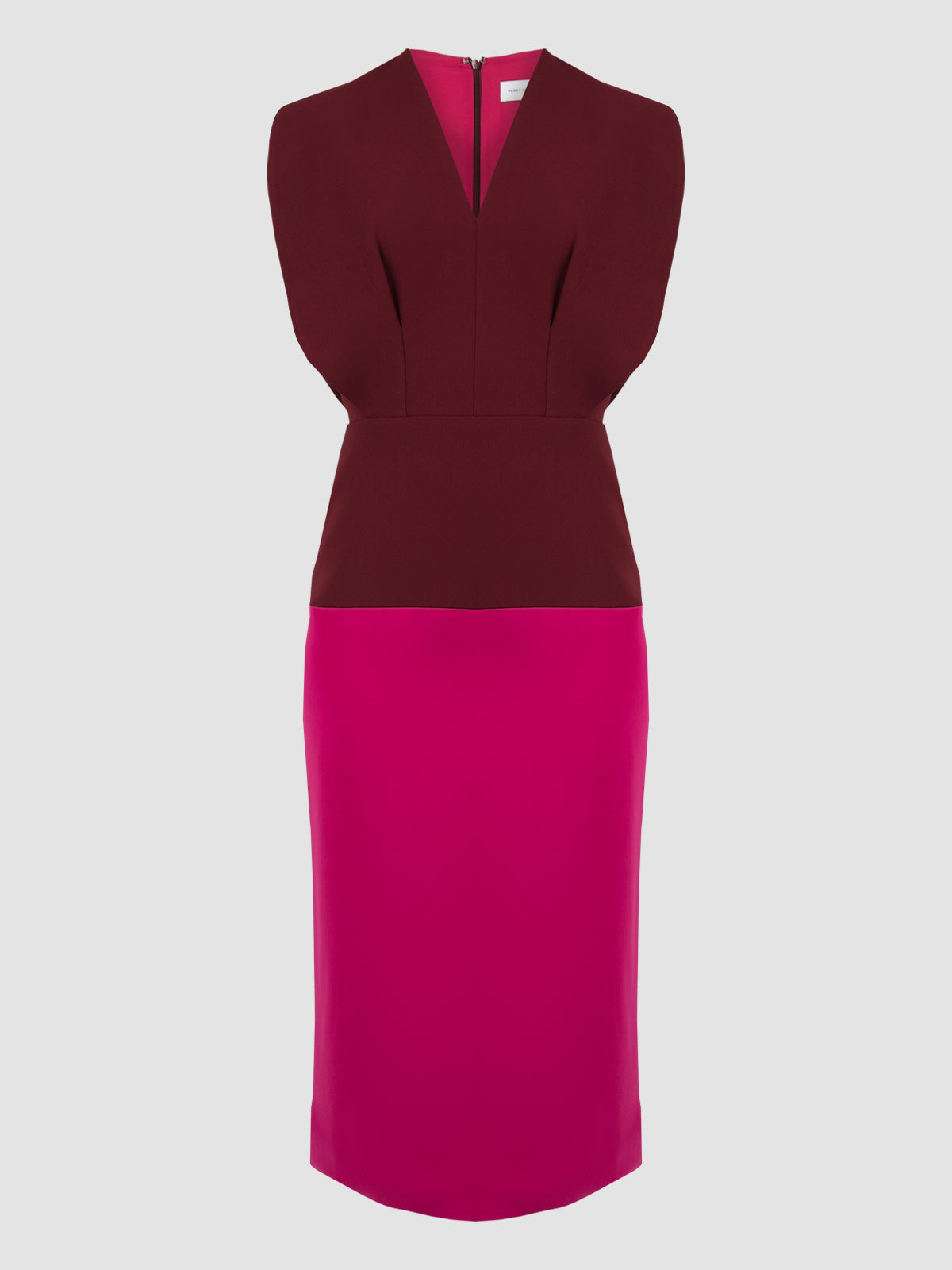 Grible two-toned maroon midi dress