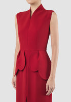 Zephyrant Sangria red sleeveless midi dress