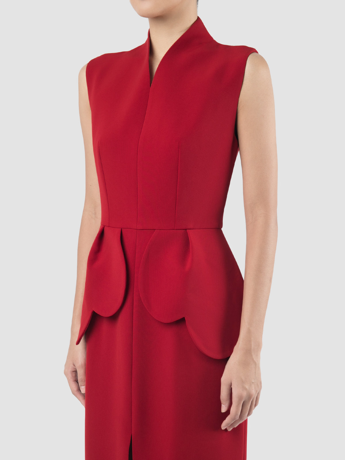 Zephyrant Sangria red sleeveless midi dress