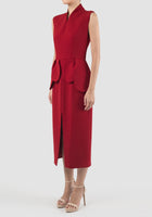 Zephyrant Sangria red sleeveless midi dress