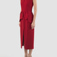 Zephyrant Sangria red sleeveless midi dress