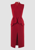 Zephyrant Sangria red sleeveless midi dress