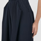 Chortle night blue pleated wide-leg pants