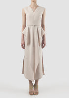 Giocoso cream white sleeveless maxi-dress