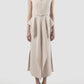 Giocoso cream white sleeveless maxi-dress