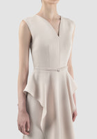 Giocoso cream white sleeveless maxi-dress