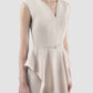 Giocoso cream white sleeveless maxi-dress