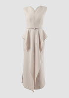 Giocoso cream white sleeveless maxi-dress