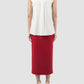 Phlox white sleeveless shirt with accented collar in plum