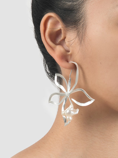 x ANW: Perle Flower silver earring