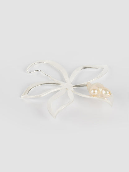 x ANW: Perle Flower silver earring