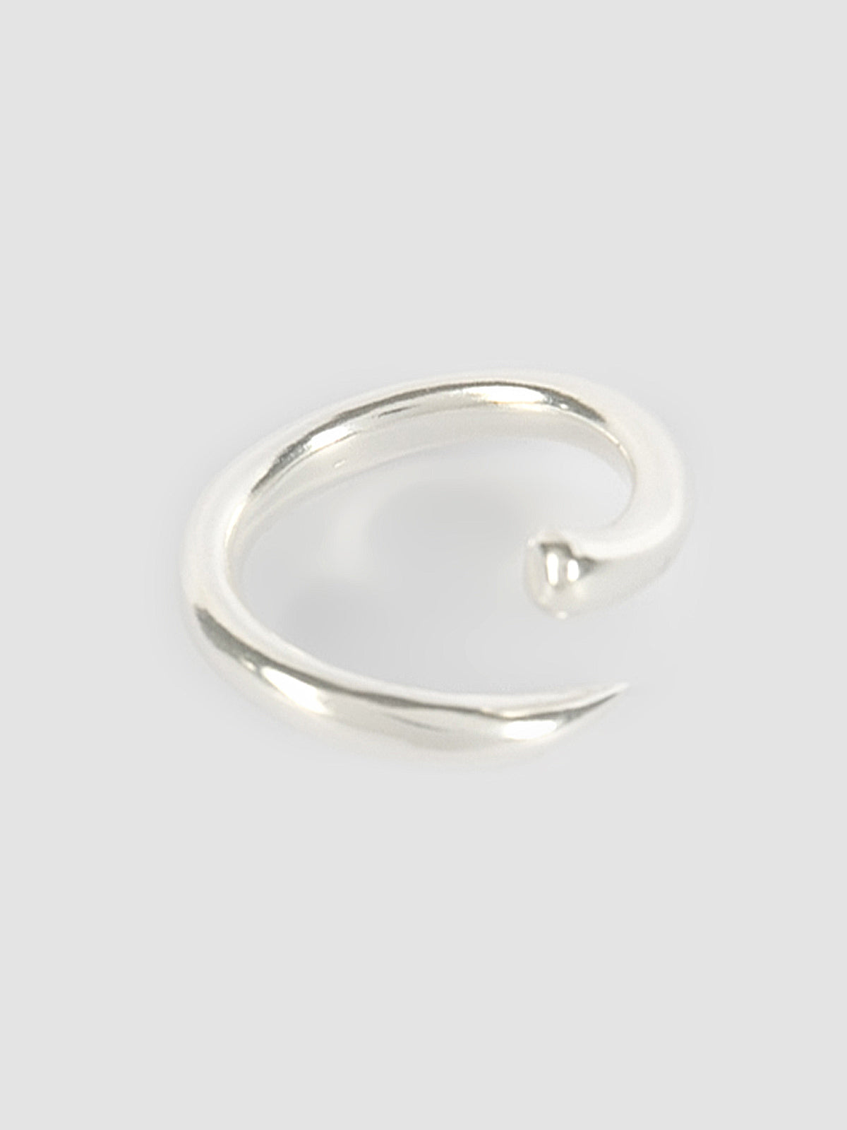 Twist silver ring