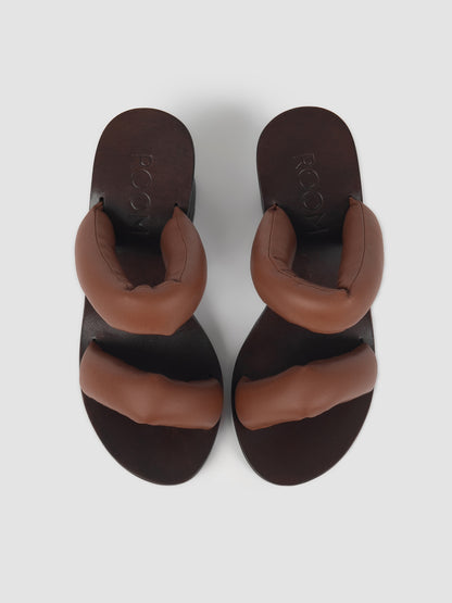 Cognac Pillow Porter high sandal