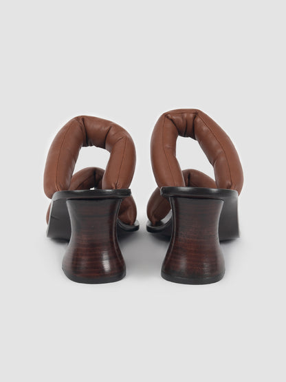 Cognac Pillow Porter high sandal