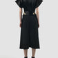 Black kimono dress with waist cutout details
